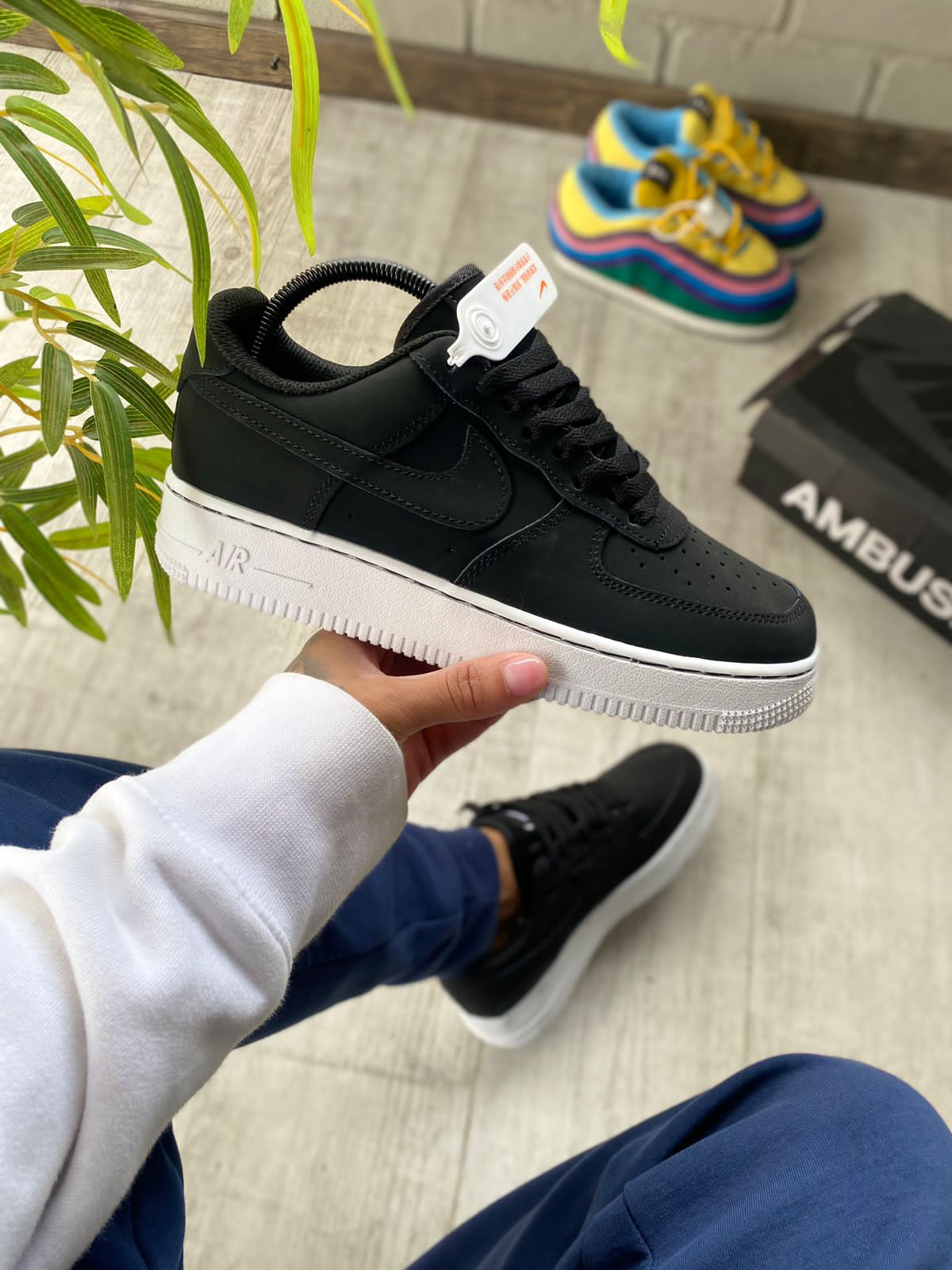 TENIS AF1 BLACK WHITE DAMA Y CABALLERO