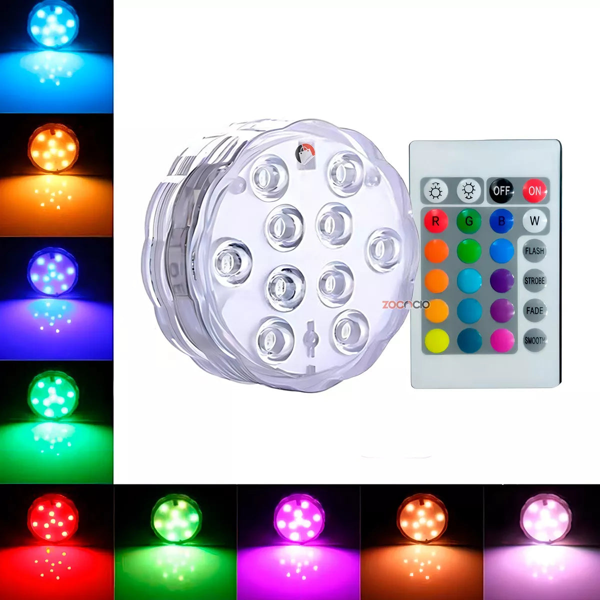 Luz Led Rgb Sumergible